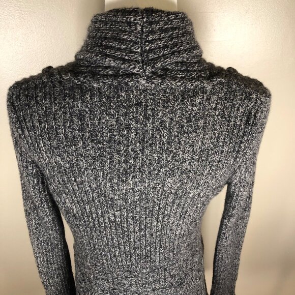 Anthropologie Canary Soft Wool Blend Cable Knit Gray Cardigan Size S/P - Picture 4 of 12